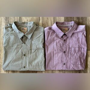 Lot of 2- Men’s 5.11 Tactical Carson Concealed Carry Short Sleeve Shirt MEDIUM